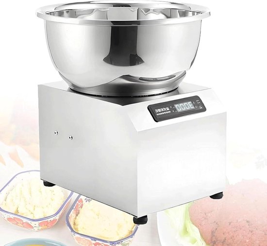 Elektrische Deegmixer - Keukenmachine - Professioneel Bakken - Dubbele Rotatie Modus - 5/8kg Capaciteit - Zilver