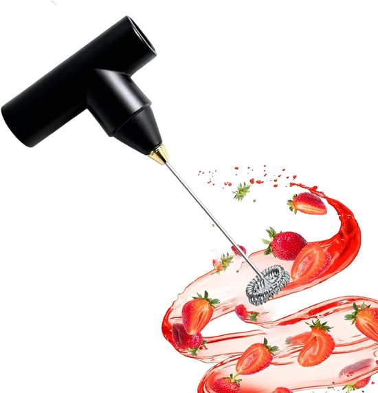 Elektrische Eierklopper - Handmixer Draadloos - Bakken en Koken - Snel Mengresultaat - 23 cm - Zwart