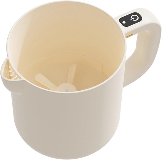 Elektrische Eierklopper - Keukenmixer Roomklopper - Moeiteloos Bakken - Geïntegreerd Zeefje - 1 Liter Capaciteit - Beige