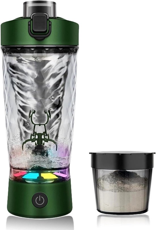 Elektrische eiwitshaker, 650 ml, elektrische proteïneshaker, automatische proteïnemixer, USB C oplaadbare eiwitmixer, shakebekers voor proteïneshakes, maaltijdvervanging, BPA-vrij