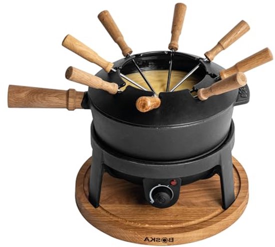 Elektrische Fondueset - Pro set - Gezellig Tafelen - Temperatuurregeling - 2.2 Liter - Zwart