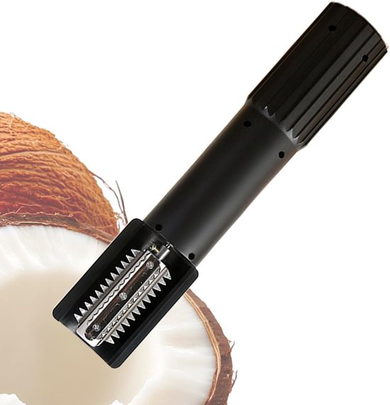 Elektrische Fruit Rasp - Groente Versnipperaar - Salade Bakken - Spatvrij Draadloos Ontwerp - 24.5 cm Lengte - Zwart van Merkloos