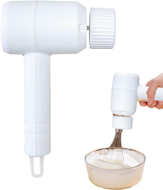 Elektrische Garde - Handmixer Matcha Mixer - Dranken Mixen - Snel en Draadloos - ca. 20.5 cm - Wit