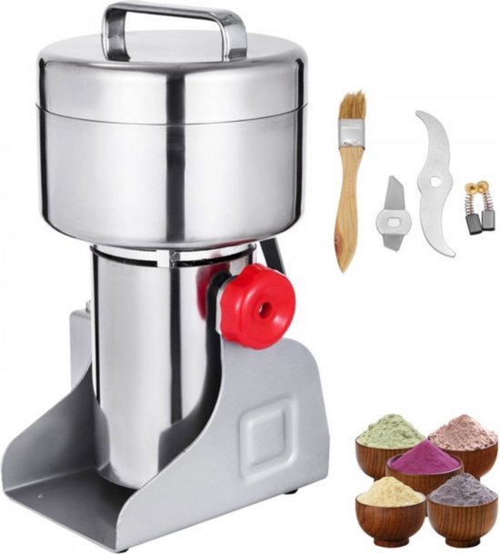 Elektrische Graanmolen - Kruidenmolen - Specerijenmolen - Spice grinder - Kruidenmaler - 1800W - RVS van Merkloos
