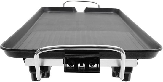 Elektrische Grill - Barbecue - Tafelgrill - Bakplaat - Grillplaat - 1500W - Anti-aanbaklaag - 5 Temperatuurstanden - Groot Grilloppervlak 68x28cm - Voor Binnen en Buiten - Rookvrij - Gezond Grillen - Zwart - EU Stekker - Makkelijk & Snel