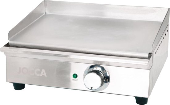 Elektrische Grillplaat voor Teppanyaki en Tafelgrill - Roestvrij Staal, Anti-aanbak, 41,1 x 29,7 cm