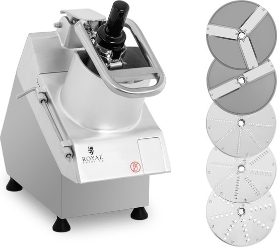 Elektrische groentesnijder - 750 W - 5 snijschijven - Ø 205 mm - Royal Catering van Royal Catering
