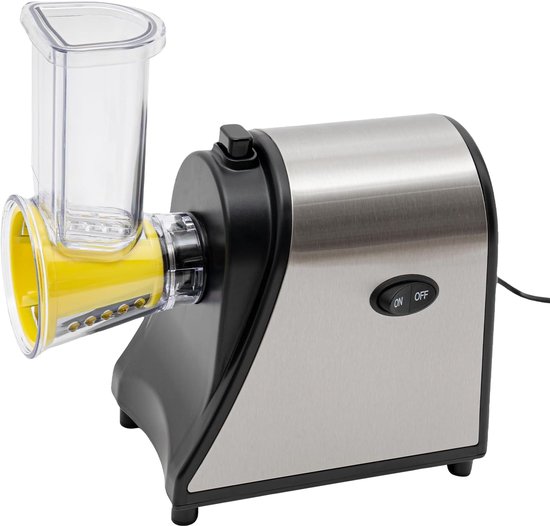 Elektrische Groentesnijder - Keuken chopper - Snel groenten snijden - Krachtige 1000W motor - 19x12.5x20 cm - Zilver en zwart