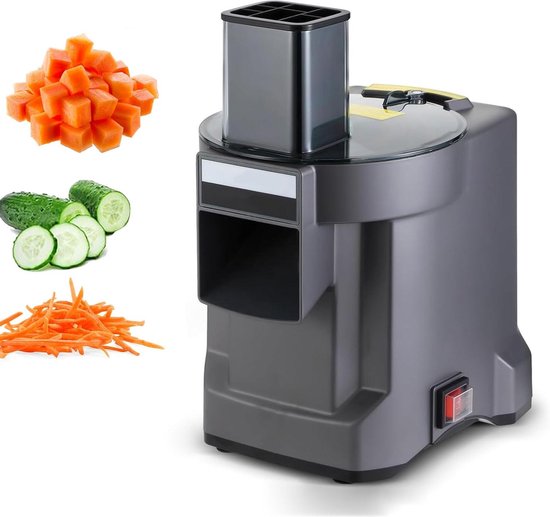 Elektrische Groentesnijder - Keukenmachine Dicer - Snel Ingrediënten Verwerken - 3-in-1 Functionaliteit - 25x20x35 cm - Zilver