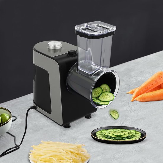 Elektrische Groentesnijder - Keukenmachine Rasp - Snel Groenten Snijden - 1000W Krachtige Motor - 15 x 12 x 20 cm