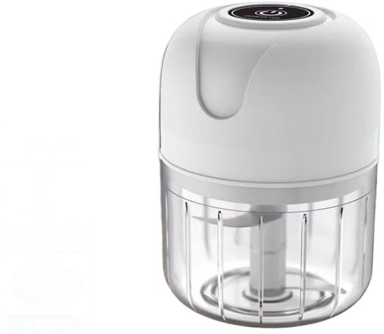 Elektrische groentesnijder, mini-knoflookhakker, geschikt voor het hakken van knoflook, groenten en fruit. Capaciteit knoflookhakker: 250 ml. van Merkloos