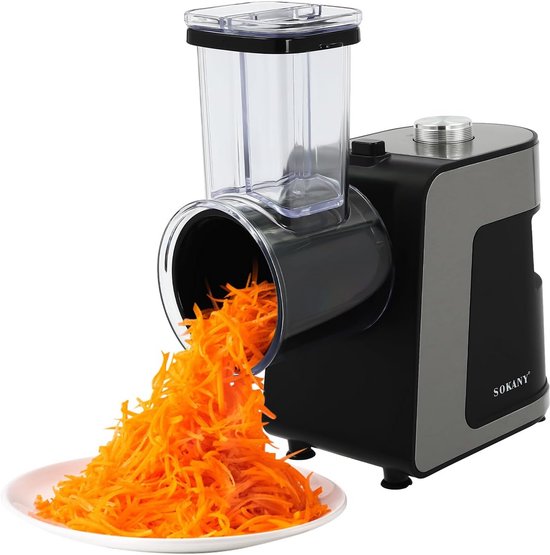 Elektrische Groentesnijmachine 1000W met 10 Reservemessen voor Diverse Snijtaken van Merkloos