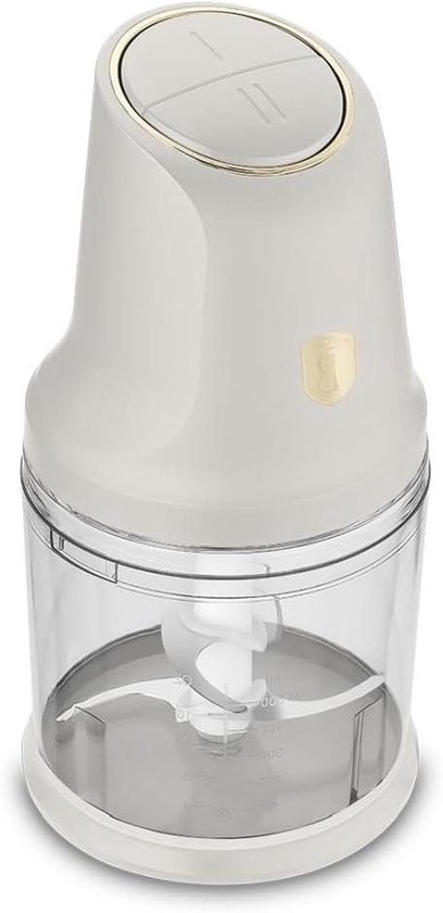 Elektrische Hakselaar - Mini Keukenmachine - Snel Ingrediënten Snijden - Elegant Design - 13.5 cm - Sahara-beige