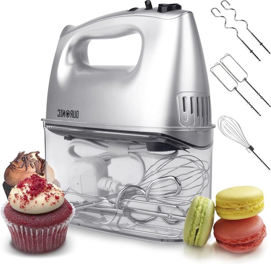Elektrische Handmixer 400 W - 5 Snelheden - Inclusief Accessoirehouder - Mixer Haak en Garde - Ideaal voor Taart - Cake - Crèmes - Gebak van Tristar