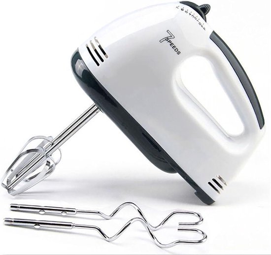 Elektrische Handmixer - 7 Snelheden - Met Klopper - Automatisch Mixen van Eieren en Bloem - Geschikt voor Taart en Brood Bakken
