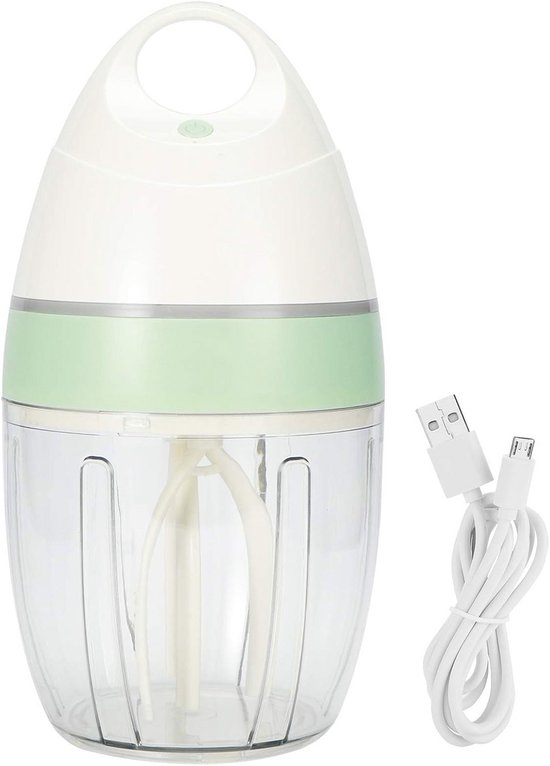 Elektrische Handmixer 900 ml - Stille Draadloze Mixer zonder Spatten, USB Oplaadbaar voor Beslag en Eieren