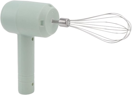 Elektrische Handmixer - Draadloze Garde - Bakken Koken - USB Oplaadbaar - 20 Watt - Lichtcyaan van Merkloos