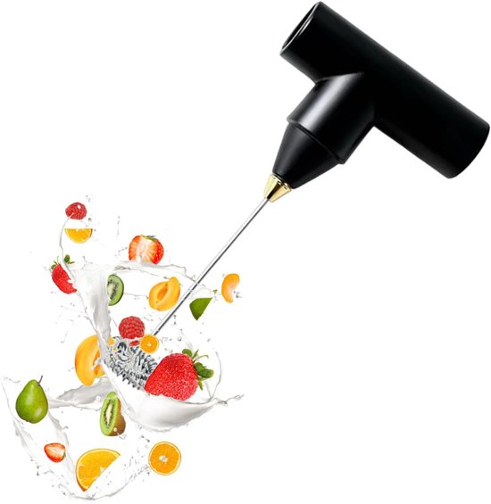 Elektrische Handmixer - Draadloze Klopper - Keuken Maken - Roestvrij Staal - Compact Design - Zwart