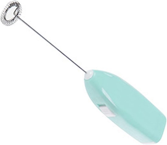 Elektrische Handmixer - Draadloze Klopper - Koffie Melk Mengen - Batterij Aangedreven - 21 cm - Blauw
