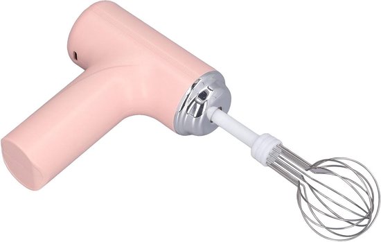 Elektrische Handmixer - Draadloze Mixer Keukenmixer - Beslag en Room Kloppen - 3 Snelheidsniveaus - Compact Design - Roze