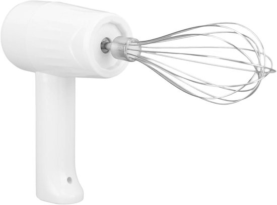 Elektrische Handmixer - Draadloze Mixer - Thuis Bakken - USB Oplaadbaar - 250 ml - Wit van Merkloos