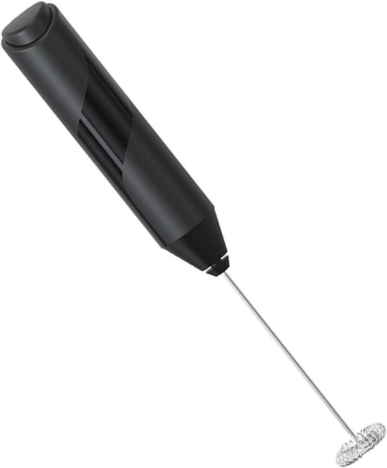 Elektrische Handmixer - Garde Opschuimer - Beslag Maken - Ergonomische Bediening - 22.4 cm - Zwart van Merkloos