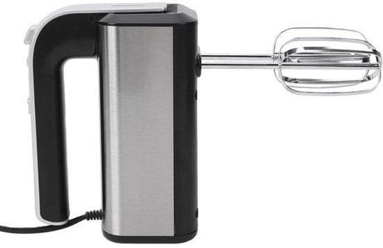 Elektrische handmixer - Keuken- en bakmixer - Gebak maken - Instelbare snelheden - 21x20.5x9.5 cm - Zilver