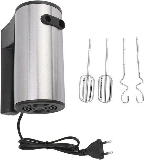 Elektrische Handmixer - Keuken Gardemixer - Bakken en Koken - 500 Watt Krachtige Motor - 5 Snelheden - Zilver