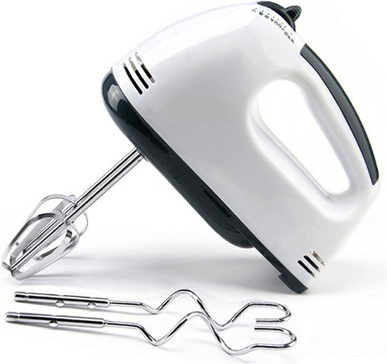 Elektrische Handmixer - Keukenmixer Garde - Bakken en Mixen - 7 Snelheden Verticaal - 0.7 Kilogram - Wit
