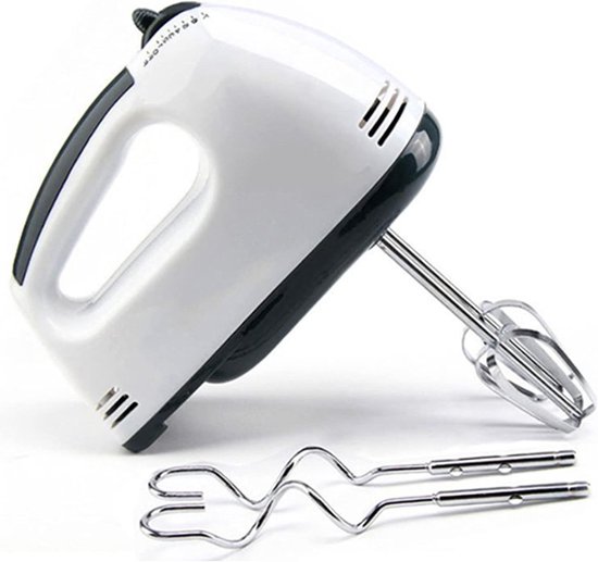 Elektrische Handmixer - Keukenmixer Garde - Huishoudelijk Bakken - Zeven Snelheden - 0.6 Kilogram - Wit