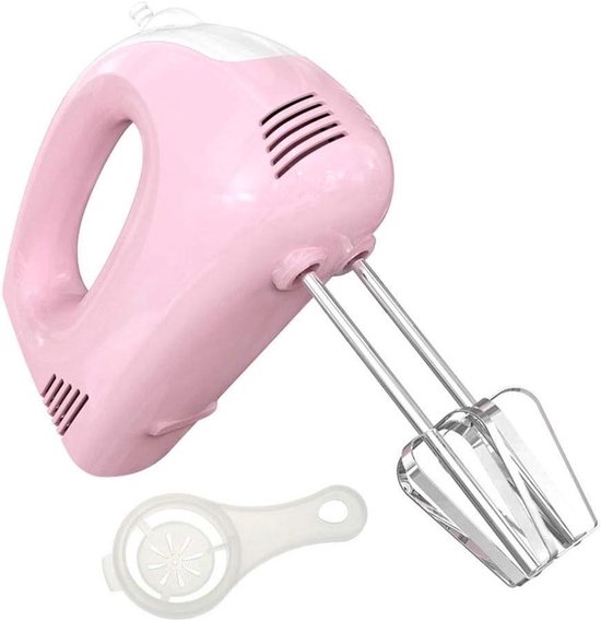 Elektrische Handmixer - Keukenmixer Klopper - Bakken en Mixen - 5 Snelheden - 120 Watt - Roze