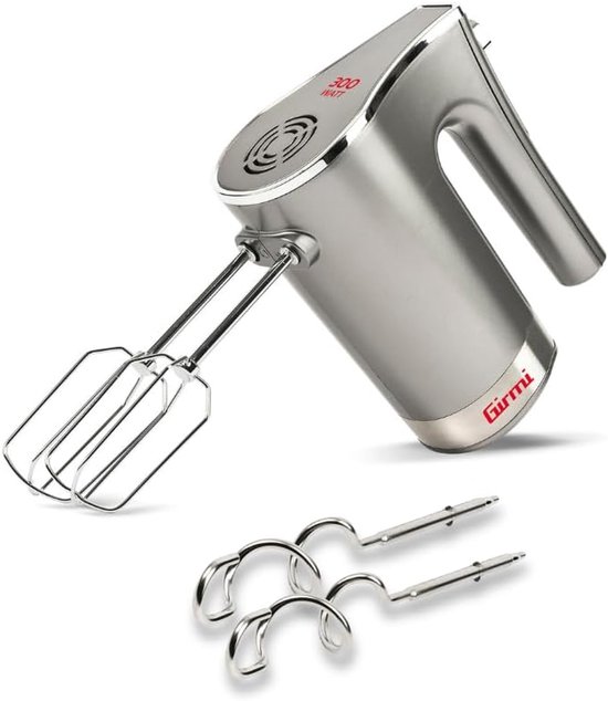 Elektrische Handmixer - Keukenmixer Klopper - Beslag Maken - 5 Snelheden Instelbaar - 300 Watt - Grijs