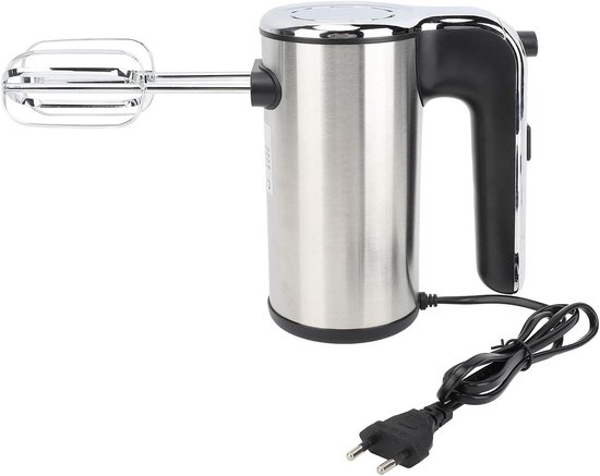 Elektrische Handmixer - Keukenmixer Slagroommaker - Ingrediënten Mengen - 500W Krachtige Motor - 20D x 17B x 9H cm - Zilver