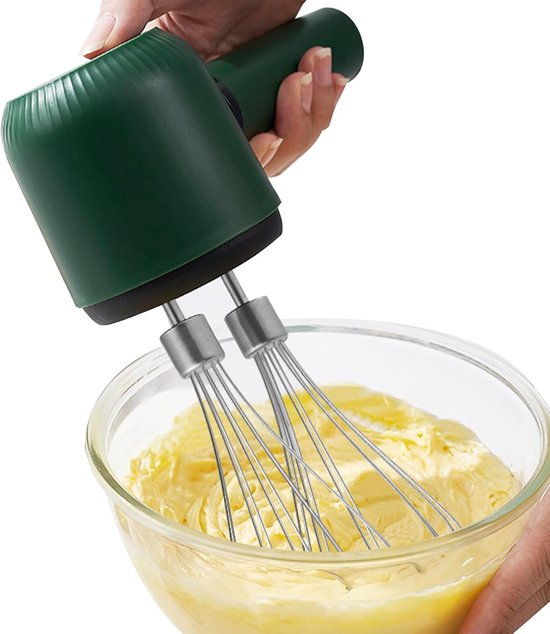 Elektrische Handmixer - Keukenmixer Snoerloos - Bakken en Mixen - 3 Snelheden Instelbaar - 21.5 x 20 x 9 cm