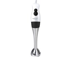 Elektrische Handmixer - Keukenmixer Staafmixer - Bakken en Mixen - 2 Snelheden Roestvrij Staal - 200 Watt - Wit Zilver van Merkloos
