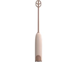 Elektrische Handmixer - Keukenmixer Staafmixer - Snel Mixen - Draagbaar Ergonomisch - 26cm Lengte - Koffie van Merkloos