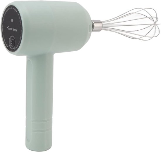 Elektrische Handmixer - Melkopschuimer Garde - Bakken en Meringues - Zelfnivellerend Flat Bottom - 270g - Licht Cyaan