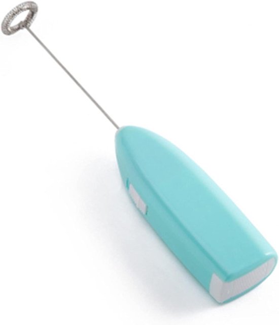 Elektrische Handmixer - Melkopschuimer Koffiemixer - Dranken Mixen - Draadloos en Draagbaar - 20.3 cm - Blauw