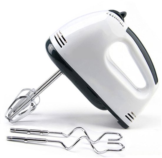 Elektrische handmixer met 7 snelheden, draagbare elektrische eierklopper, elektrische slagroomklopper, keukenapparaat voor bakkers, dessertliefhebbers, koks en huisvrouwen van Merkloos