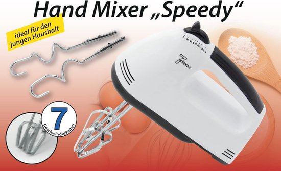 Elektrische Handmixer met 7 Snelheden voor Bakken en Koken van Merkloos
