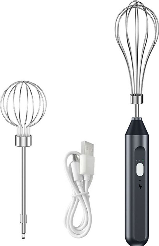 Elektrische handmixer met drie snelheidsstanden, oplaadbare draadloze handmixer, draagbare minimixer, geschikt om mee te koken. van Merkloos