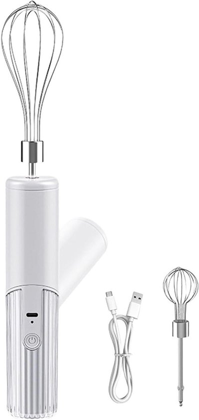 Elektrische Handmixer - Opvouwbare Garde - Beslag Mengen - 3 Snelheden - Opvouwbaar Ontwerp - Wit van Merkloos