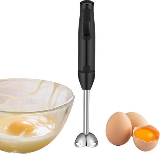 Elektrische handmixer - Staafmixer - Eten bereiden - Krachtige 400W motor - 38 cm lengte - Zwart
