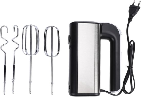 Elektrische Handmixer - Taartmixer Keukenmixer - Thuis Bakken Mengen - Variabele Snelheid - 21x20.5x9.5 cm - Zwart