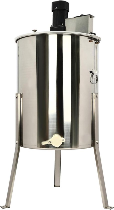 Elektrische Honing Slinger - Honing Centrifuge - Honing Verwerken - Grote Capaciteit Vat - 140W Motor - Zilverkleurig