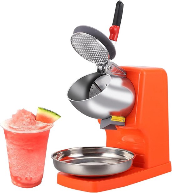 Elektrische Ijsbreker - Smoothiemaker IJsmachine - Cocktails Maken - Drie Bladen Systeem - 13 x 35 x 18.5 cm - Zilver