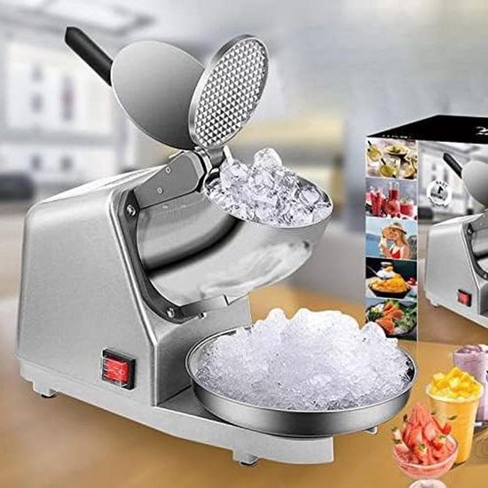 Elektrische IJscrusher - Sneeuwkegel Machine - Drankjes Bereiden - Spatwaterdicht Ontwerp - 300W Vermogen - Zilver