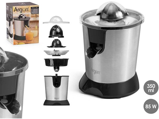 Elektrische juicer Argon JE-638B Zwart Zilverkleurig 85 W 350 ml
