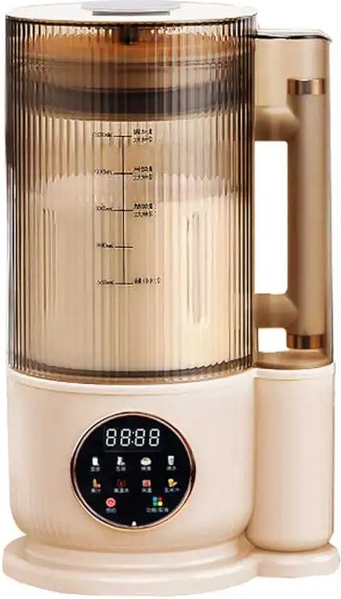 Elektrische Juicer Blender - Toutchscreen - Blender - Sojamelk machine - Keuken blender - Keuken machine - Mixer - 10 blad-mes - Beige - 1500ML van Fityou