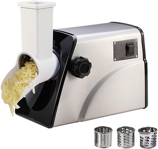 Elektrische Kaasrasp - Groente Versnipperaar - Snel Salade Maken - 300W Krachtige Motor - 45 x 24 x 28 cm
